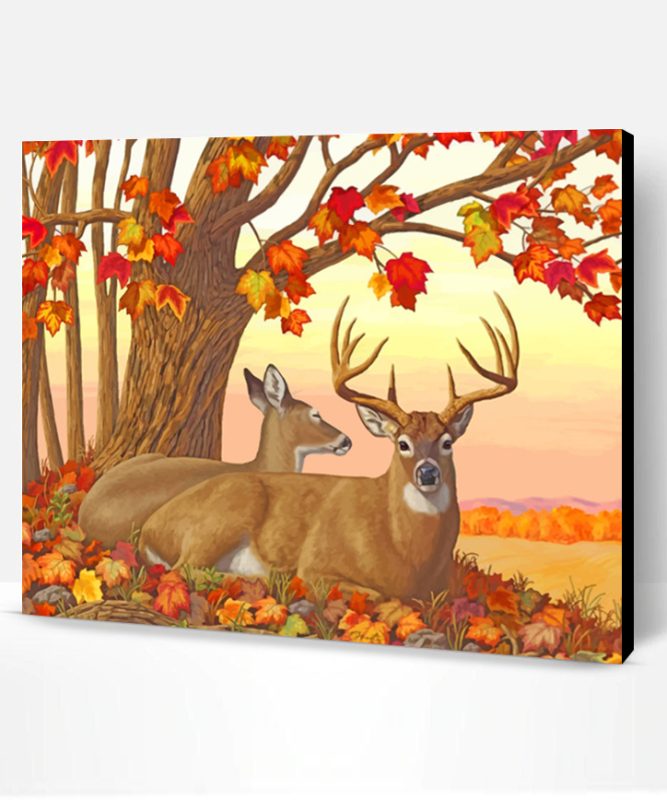 Deer In Autumn Paint By Number