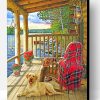 Dog In Wooden Cabin Paint By Number