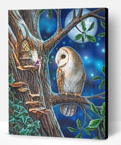 Fairy And Owl Art Paint By Number