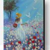 Girl In Flowers Garden Art Paint By Number