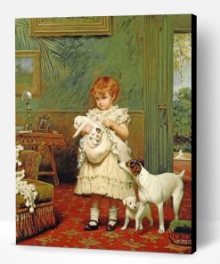 Girl With Dog Paint By Number