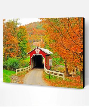 New Baltimore Covered Bridge Paint By Numbers - Paint By Numbers PRO