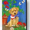 Puppy In Garden Paint By Number