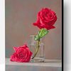 Rose Flower In Glass Paint By Number