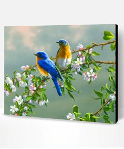Spring Bluebirds Paint By Number