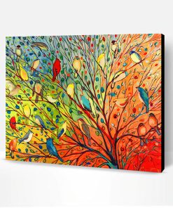 Tree Birds Paint By Number