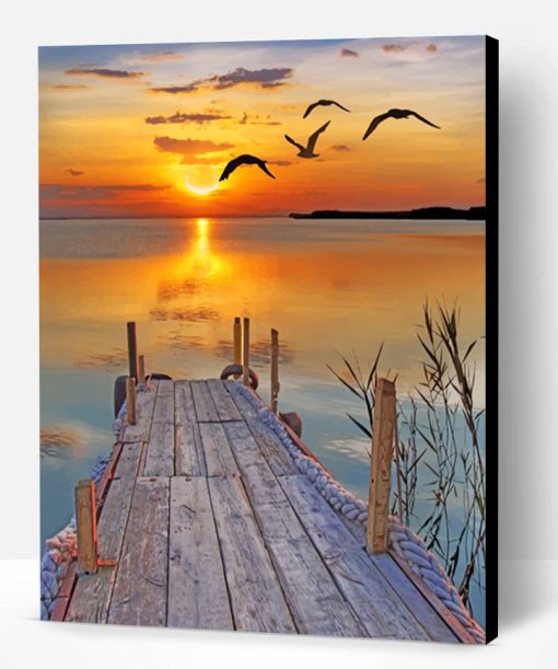 Wooden Bridge Beach Paint By Number