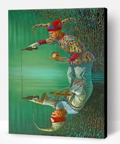 Clown Water Reflection Paint By Number