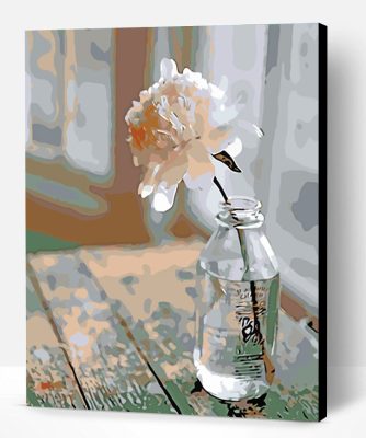 Flower In A Glass Bottle Paint By Number