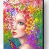 Colorful Floral Woman Paint By Number