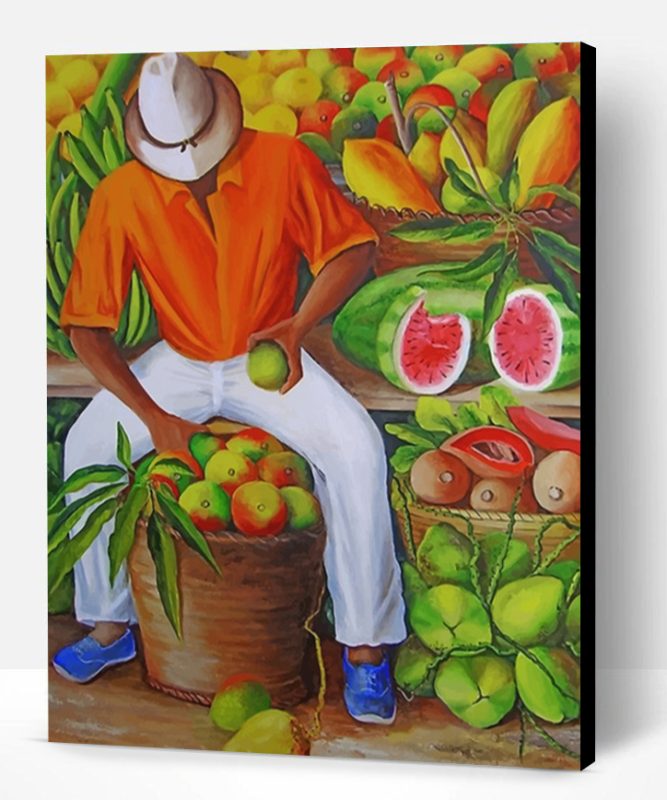 Fruit Seller Paint By Number