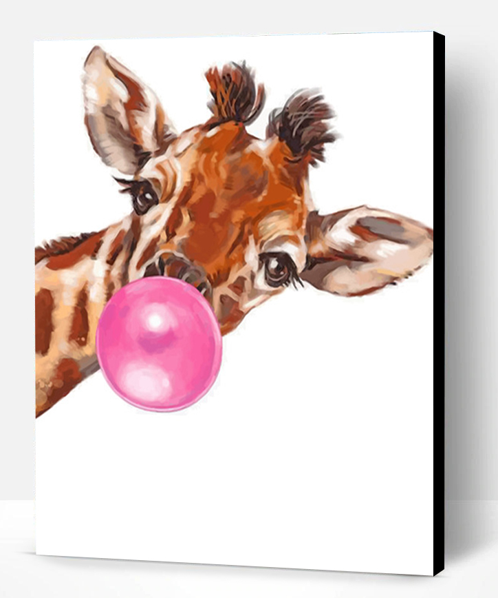 Giraffe Bubble - Paint By Number - Paint By Numbers PRO