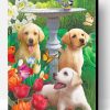 Labradors In Garden Paint By Number