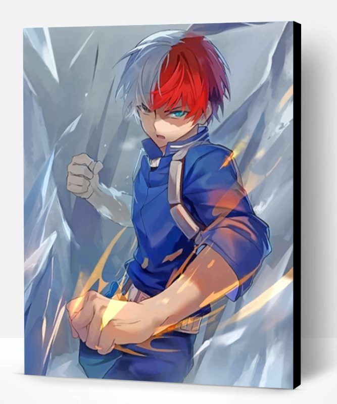 Todoroki My Hero Academia Paint By Numbers - Paint By Numbers PRO