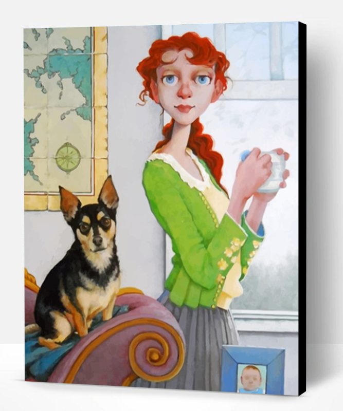 Woman And Her Pet Paint By Number
