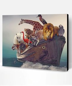 Animals On Boat Paint By Number