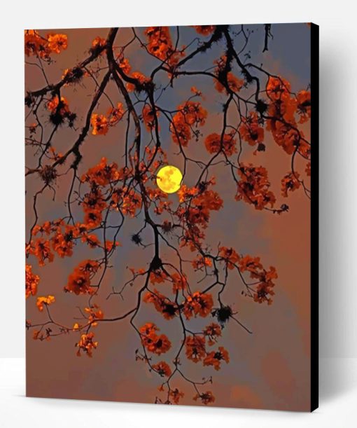 Autumn Tree Moon Paint By Number