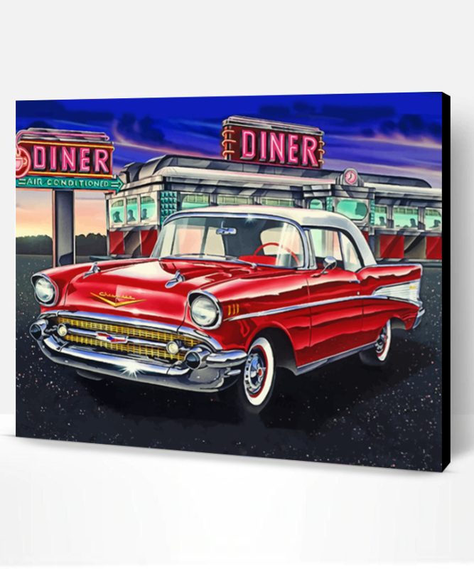 Chevy Bel Air Diner Paint By Number