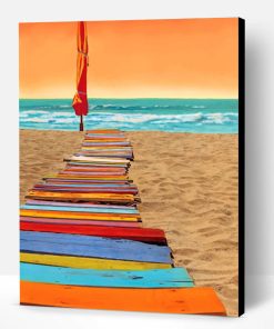 Colorful Beachwalk Paint By Number