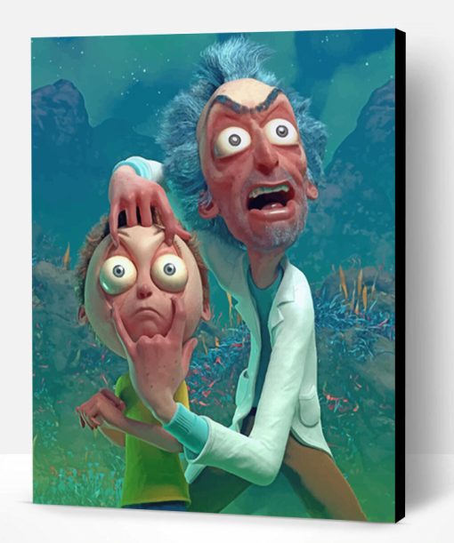 Crazy Rick And Morty Paint By Number