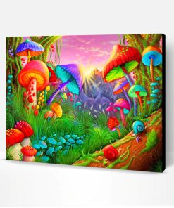 Fantasy Mushrooms Paint By Number