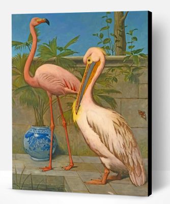 Flamingo And Pelican Paint By Number