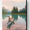Girl On Kayak In Lake Paint By Number
