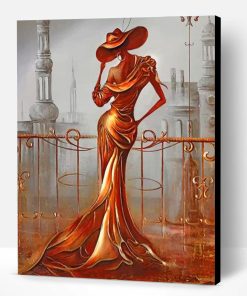 Gold Classic Woman Paint By Number