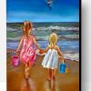 Little Girls In Beach Paint By Number