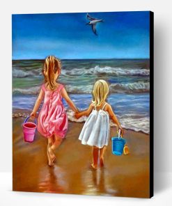 Little Girls In Beach Paint By Number
