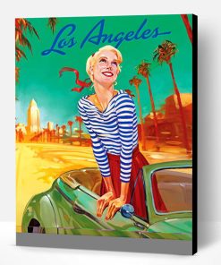 Los Angeles Travel Poster Paint By Number