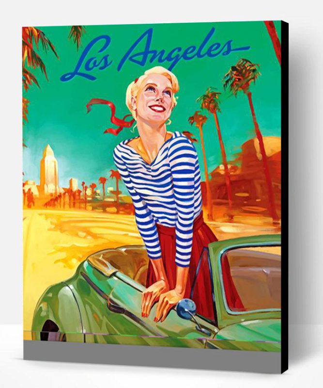 Los Angeles Travel Poster Paint By Number