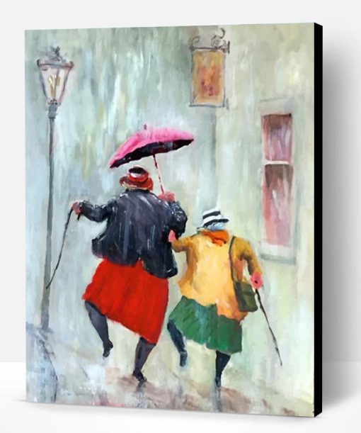 Old Women Dancing Paint By Number