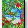 Parrot In Paradise Paint By Number