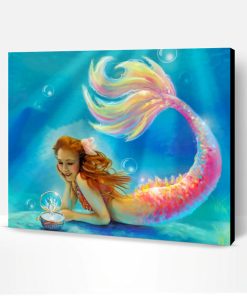 Pink Mermaid Underwater Paint By Number