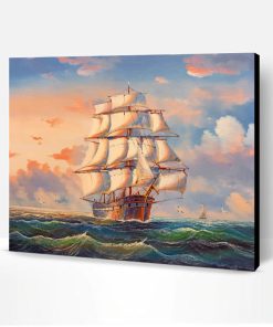 Sail Ship In Sea Paint By Number