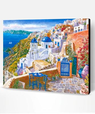 Santorini Greece Island Paint By Number