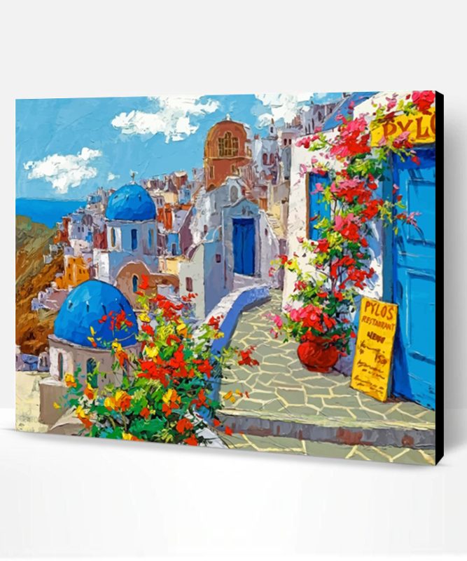 Santorini In Spring Paint By Number
