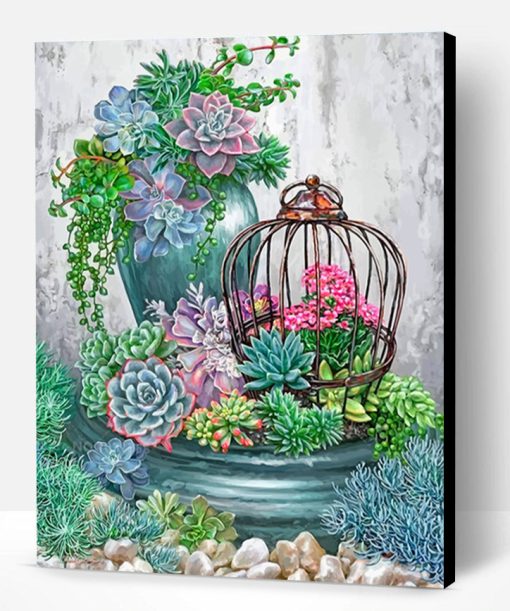 Succulent Plants Garden Paint By Number