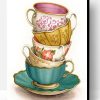 Vintage Coffee Cups Paint By Number