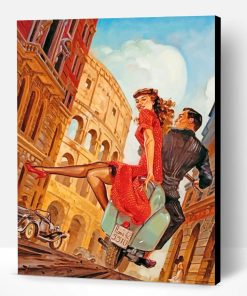 Vintage Couple In Rome Paint By Number