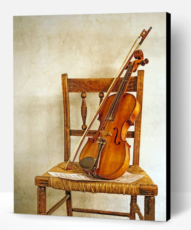 Violin On Chair Paint By Number