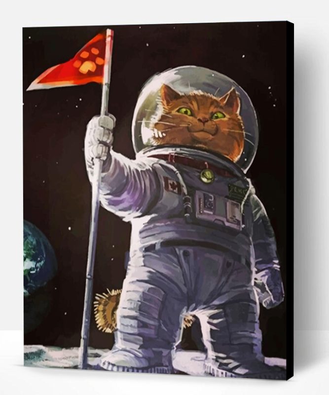 Aesthetic Astronaut Cat Paint By Number
