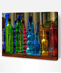 Artistic Colored Bottles Paint By Number