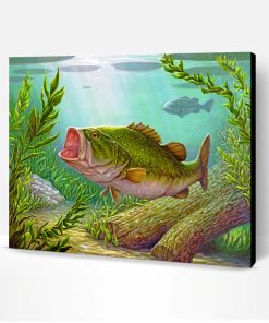 Bass Fish Underwater Paint By Number