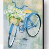 Blue Bicycle With Flowers Paint By Number