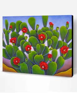 Cactus And Roses Paint By Number