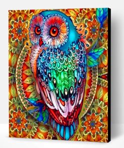Colorful Mandala Owl Paint By Number