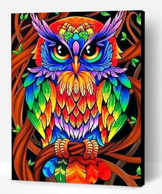 Colorful Owl Paint By Number