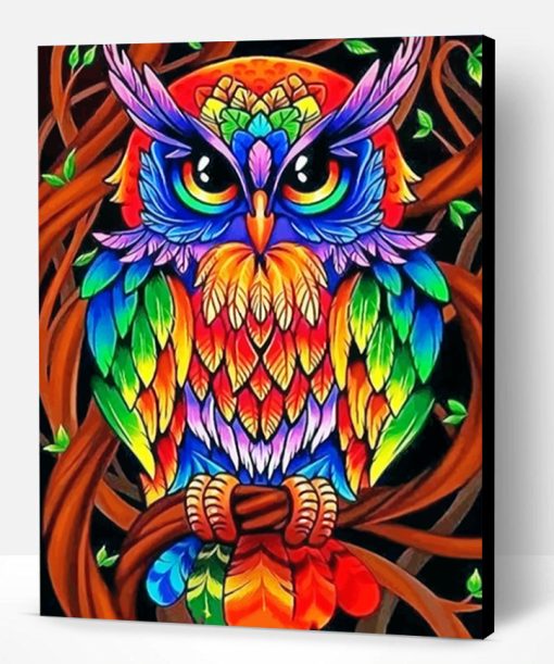 Colorful Owl Paint By Number